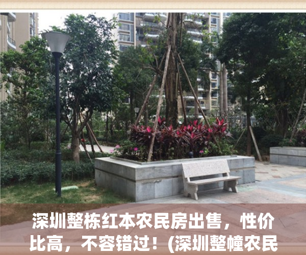深圳整栋红本农民房出售，性价比高，不容错过！(深圳整幢农民房子出售)