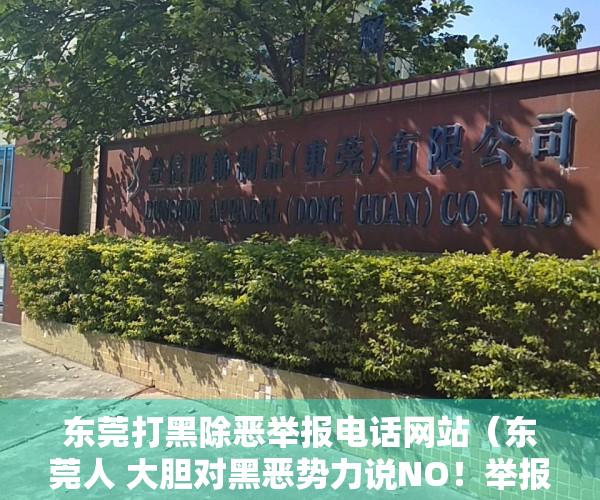 东莞打黑除恶举报电话网站（东莞人 大胆对黑恶势力说NO！举报方式看这里！）