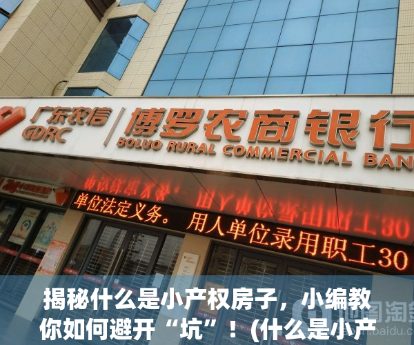揭秘什么是小产权房子，小编教你如何避开“坑”！(什么是小产权房子?)
