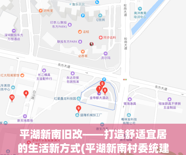 平湖新南旧改——打造舒适宜居的生活新方式(平湖新南村委统建楼出售)