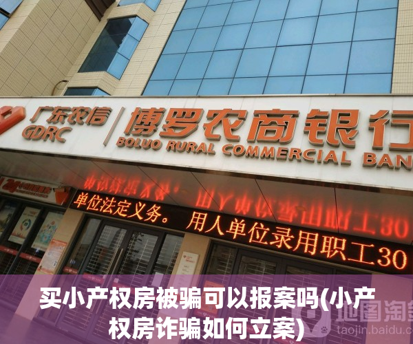 买小产权房被骗可以报案吗(小产权房诈骗如何立案)