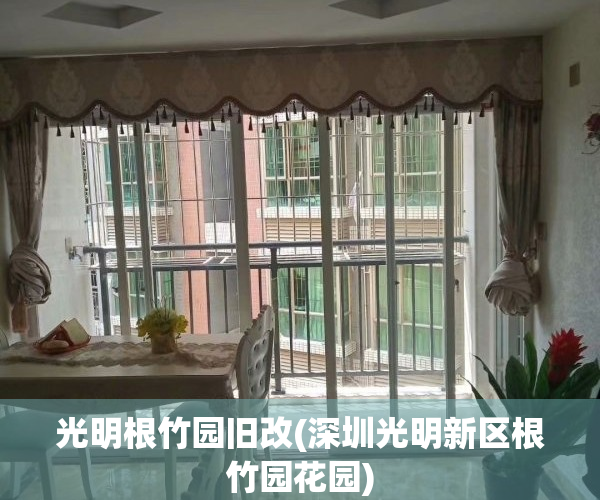 光明根竹园旧改(深圳光明新区根竹园花园)