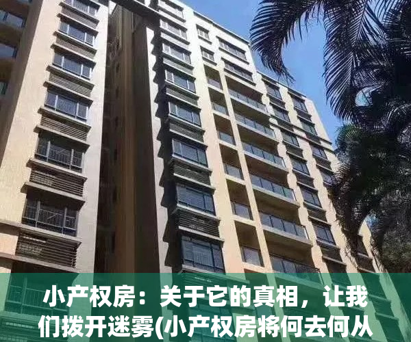 小产权房：关于它的真相，让我们拨开迷雾(小产权房将何去何从)