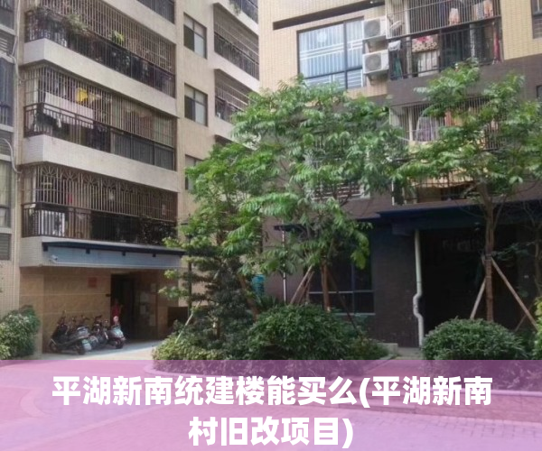 平湖新南统建楼能买么(平湖新南村旧改项目)