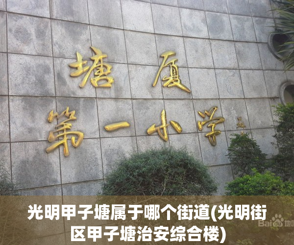 光明甲子塘属于哪个街道(光明街区甲子塘治安综合楼)