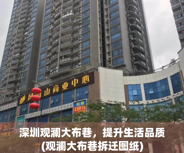 深圳观澜大布巷，提升生活品质(观澜大布巷拆迁图纸)