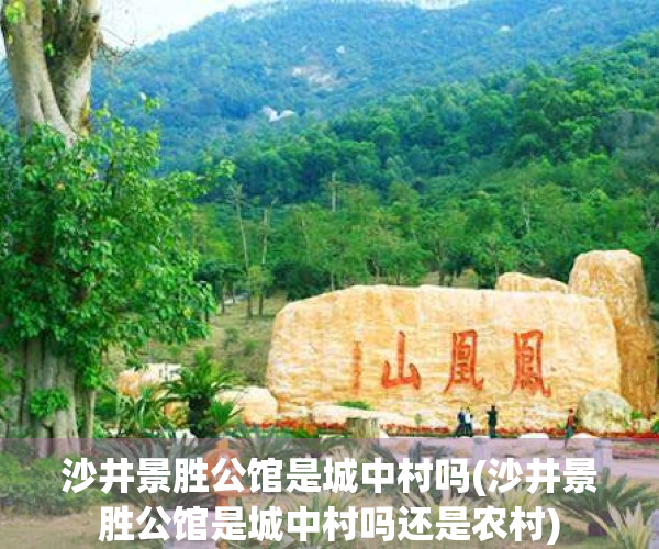 沙井景胜公馆是城中村吗(沙井景胜公馆是城中村吗还是农村)