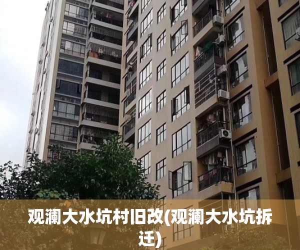 观澜大水坑村旧改(观澜大水坑拆迁)