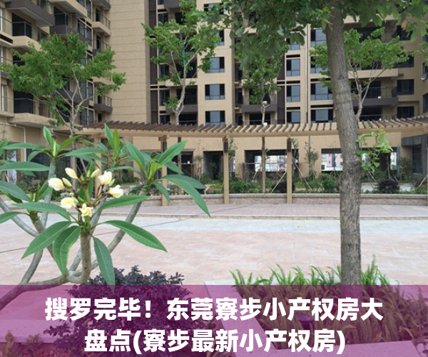 搜罗完毕！东莞寮步小产权房大盘点(寮步最新小产权房)
