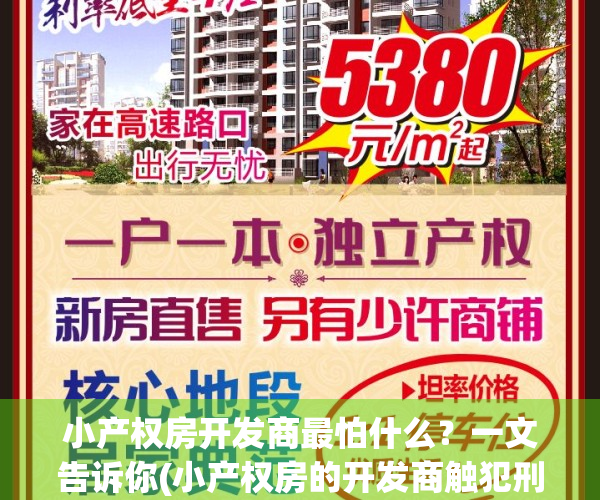 小产权房开发商最怕什么？一文告诉你(小产权房的开发商触犯刑法吗)