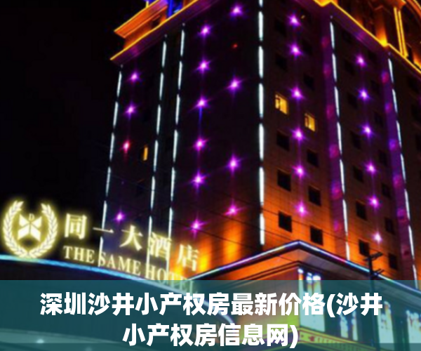 深圳沙井小产权房最新价格(沙井小产权房信息网)