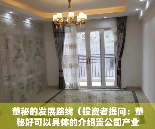 董秘的发展路线（投资者提问：董秘好可以具体的介绍贵公司产业分布吗今年会有红股转吗年报）