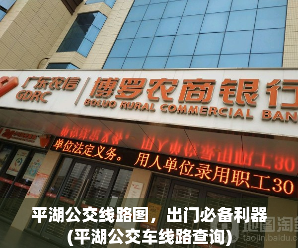 平湖公交线路图，出门必备利器(平湖公交车线路查询)