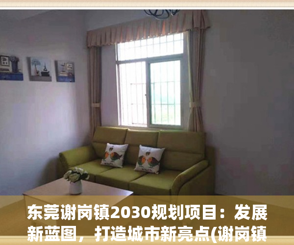 东莞谢岗镇2030规划项目：发展新蓝图，打造城市新亮点(谢岗镇近期建设规划图)