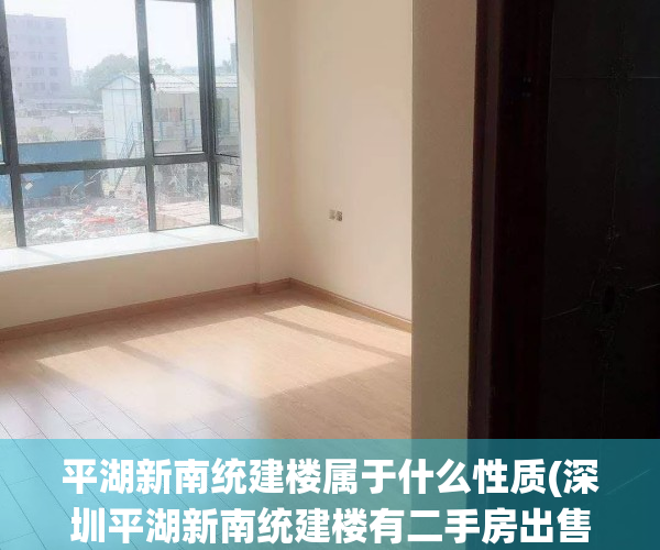 平湖新南统建楼属于什么性质(深圳平湖新南统建楼有二手房出售吗)