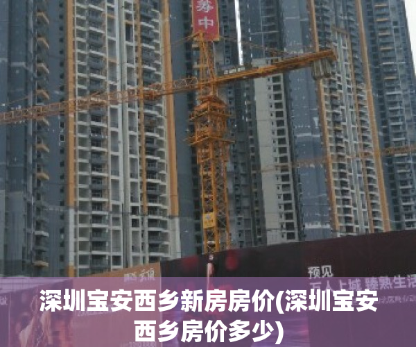 深圳宝安西乡新房房价(深圳宝安西乡房价多少)