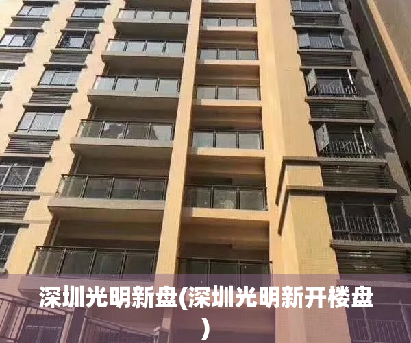 深圳光明新盘(深圳光明新开楼盘)