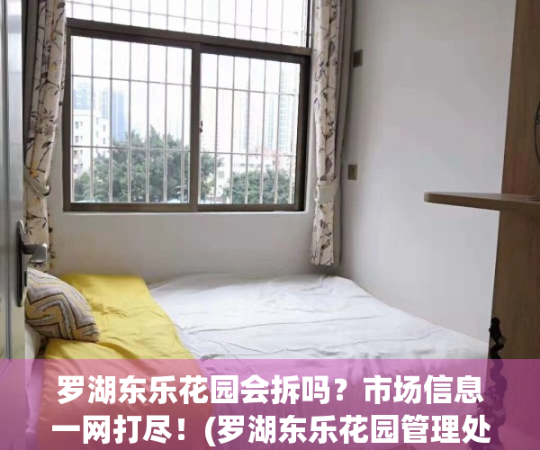 罗湖东乐花园会拆吗？市场信息一网打尽！(罗湖东乐花园管理处电话)