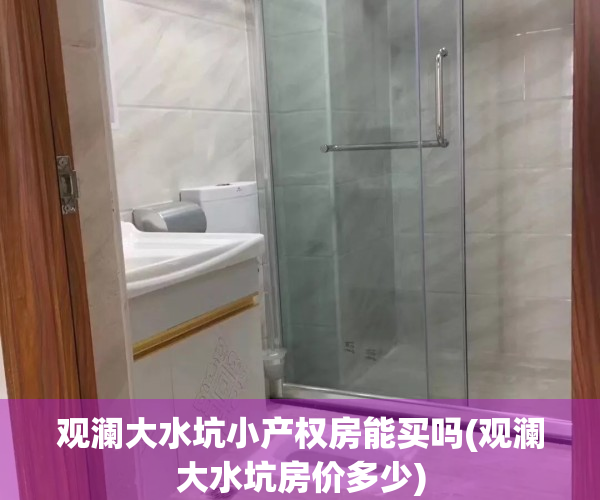 观澜大水坑小产权房能买吗(观澜大水坑房价多少)