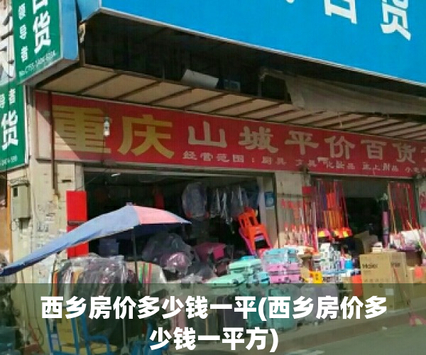 西乡房价多少钱一平(西乡房价多少钱一平方)