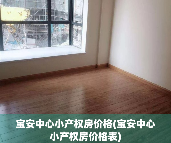 宝安中心小产权房价格(宝安中心小产权房价格表)