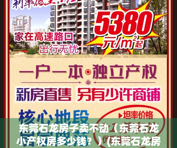东莞石龙房子卖不动（东莞石龙小产权房多少钱？）(东莞石龙房子升值前景)