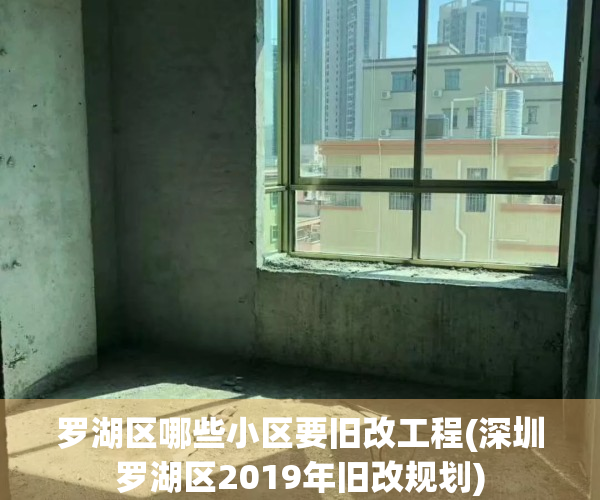 罗湖区哪些小区要旧改工程(深圳罗湖区2019年旧改规划)