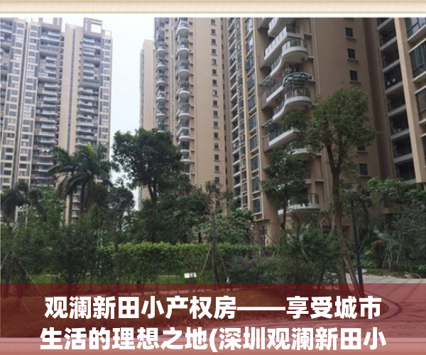 观澜新田小产权房——享受城市生活的理想之地(深圳观澜新田小产权房多少钱一平方)
