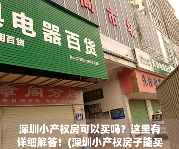 深圳小产权房可以买吗？这里有详细解答！(深圳小产权房子能买吗受法律保护吗)