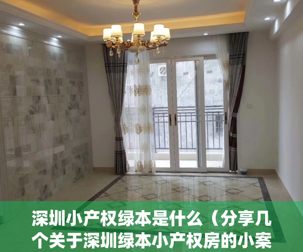 深圳小产权绿本是什么（分享几个关于深圳绿本小产权房的小案例）(深圳小产权房绿本是什么意思)