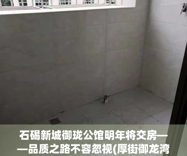 石碣新城御珑公馆明年将交房——品质之路不容忽视(厚街御龙湾)