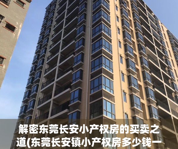 解密东莞长安小产权房的买卖之道(东莞长安镇小产权房多少钱一平方)