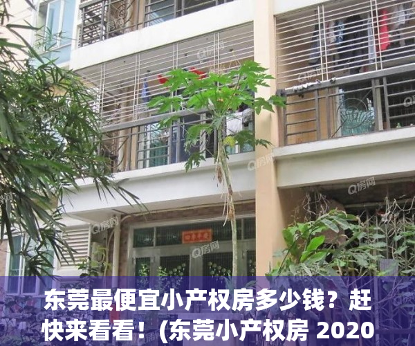 东莞最便宜小产权房多少钱？赶快来看看！(东莞小产权房 2020出售)