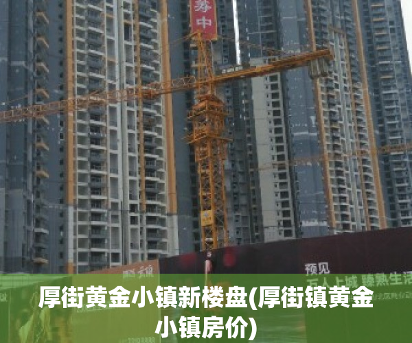 厚街黄金小镇新楼盘(厚街镇黄金小镇房价)