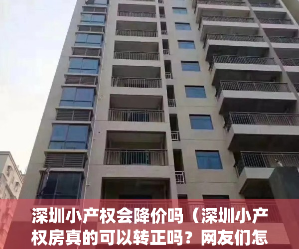 深圳小产权会降价吗（深圳小产权房真的可以转正吗？网友们怎么看？）(深圳小产权有升值空间吗)