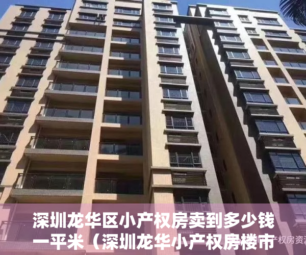深圳龙华区小产权房卖到多少钱一平米（深圳龙华小产权房楼市终于迎来爆发期，实探近期销量最火爆新楼盘）