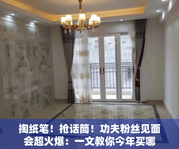掏纸笔！抢话筒！功夫粉丝见面会超火爆：一文教你今年买哪