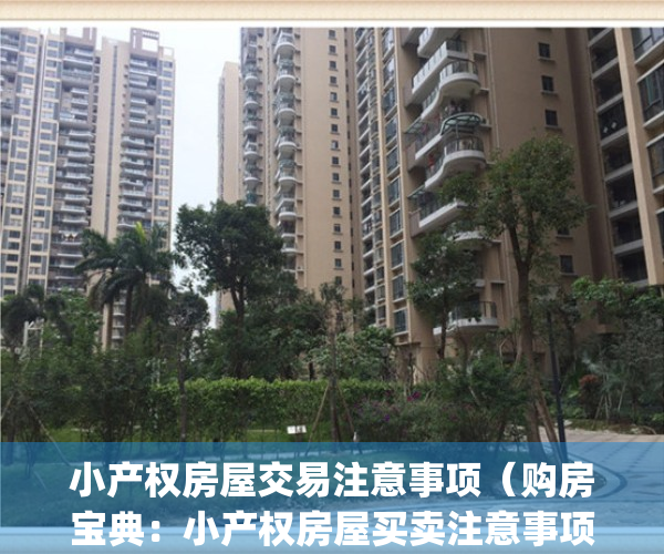 小产权房屋交易注意事项（购房宝典：小产权房屋买卖注意事项）(小产权房屋买卖需要什么手续)
