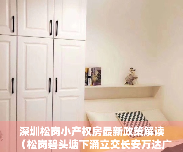 深圳松岗小产权房最新政策解读（松岗碧头塘下涌立交长安万达广场附近在卖的统建楼小产权房）