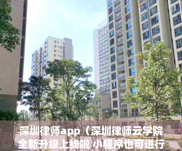 深圳律师app（深圳律师云学院全新升级上线啦 小程序也可进行学习）