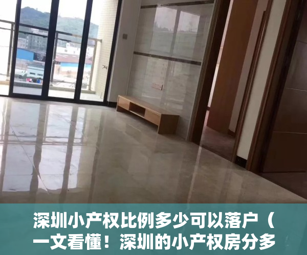 深圳小产权比例多少可以落户（一文看懂！深圳的小产权房分多少类？每一类又怎么细分？）