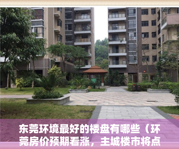 东莞环境最好的楼盘有哪些（环莞房价预期看涨，主城楼市将点燃整个东莞）