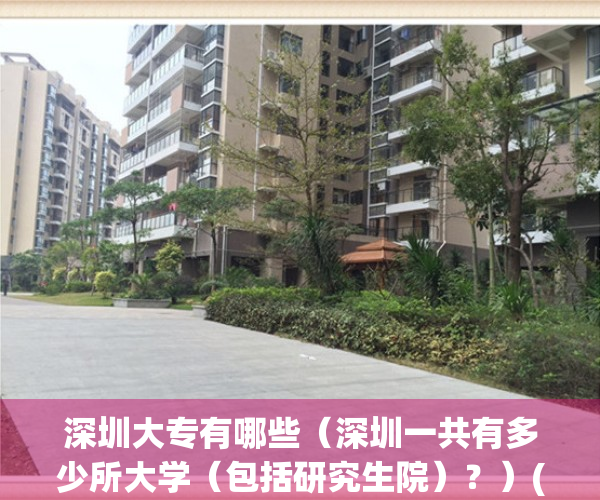 深圳大专有哪些（深圳一共有多少所大学（包括研究生院）？）(深圳有几个大专学院)