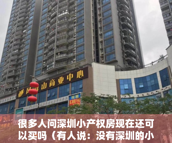 很多人问深圳小产权房现在还可以买吗（有人说：没有深圳的小产权房，深圳今天依然是个故事？）
