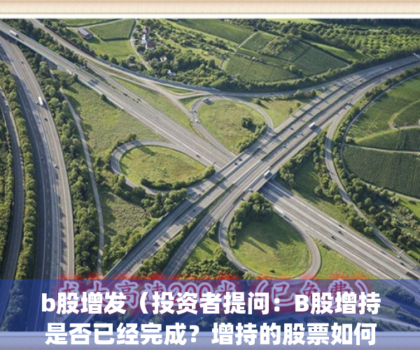 b股增发（投资者提问：B股增持是否已经完成？增持的股票如何处理。）(增持-b)