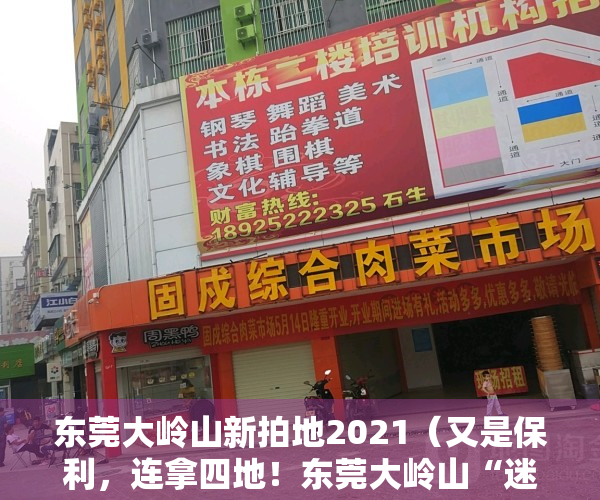 东莞大岭山新拍地2021（又是保利，连拿四地！东莞大岭山“迷你”商住地成功出让）
