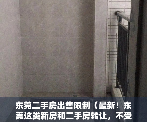 东莞二手房出售限制（最新！东莞这类新房和二手房转让，不受“证满2年”限制）