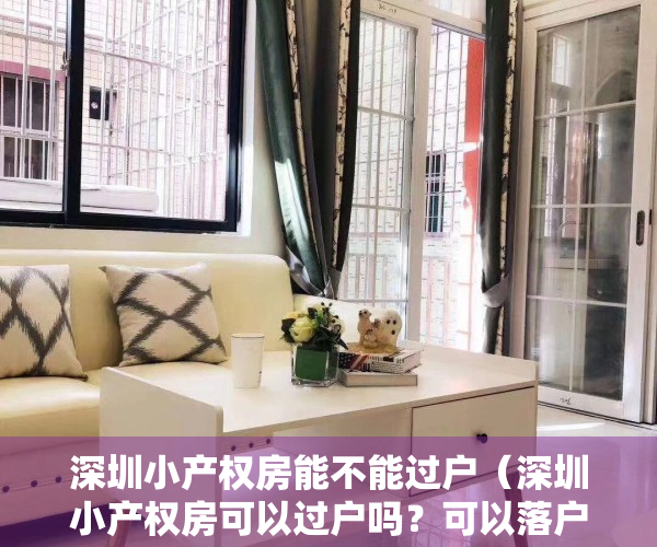 深圳小产权房能不能过户（深圳小产权房可以过户吗？可以落户申请学位吗？可以分期付款吗？）