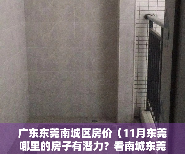 广东东莞南城区房价（11月东莞哪里的房子有潜力？看南城东莞行政中心区房价走势）