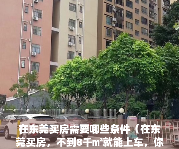 在东莞买房需要哪些条件（在东莞买房，不到8千㎡就能上车，你敢信？）(在东莞买房要什么条件)